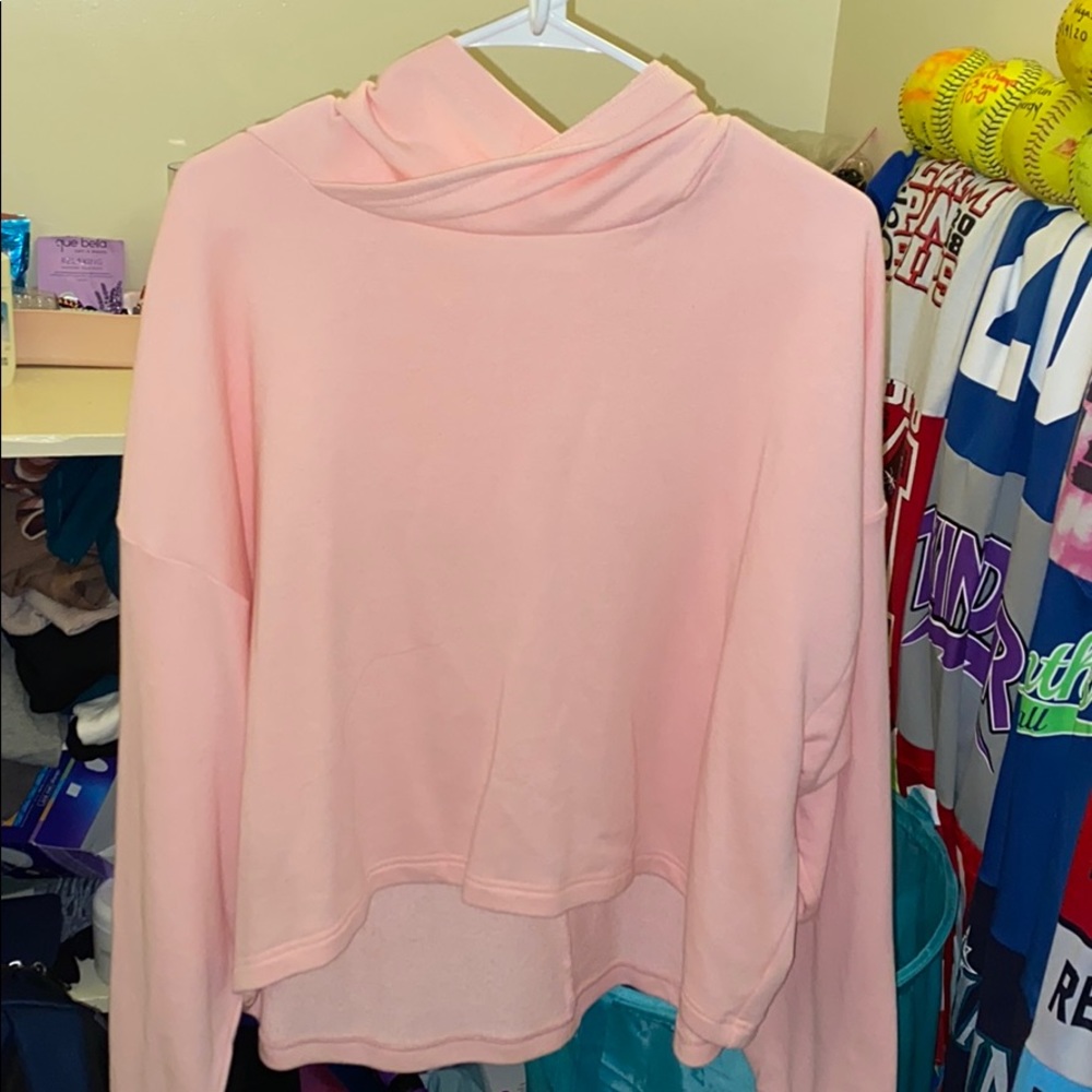 Cropped Pink Hoodie